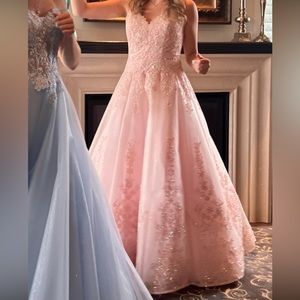 Ellie Wilde pink prom dress